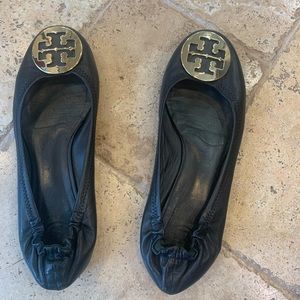 Tory Burch Black Flats